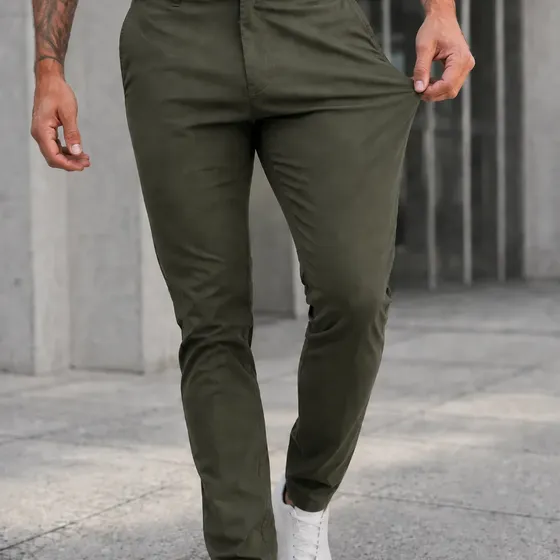 Calça Sarja Masculina Slim Elastano Bolso Faca Esporte Lycra