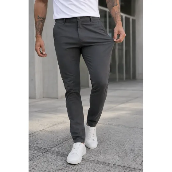 Calça Sarja Masculina Slim Elastano Bolso Faca Esporte Lycra