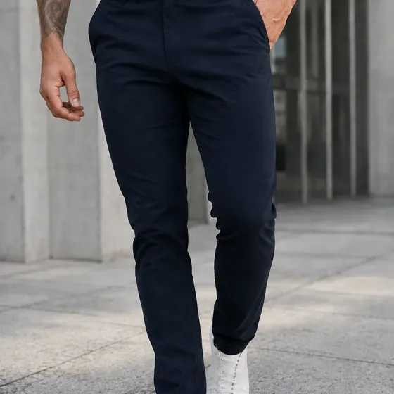 Calça Sarja Masculina Slim Elastano Bolso Faca Esporte Lycra
