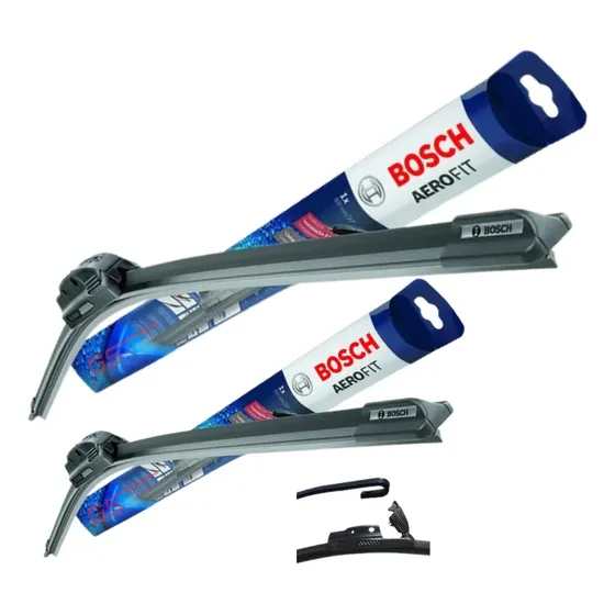 Par Palhetas Limpador Parabrisa Orig Bosch Aerofit Silicone