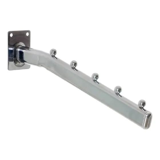 Cabide Suporte Parede Cromado De 30cm Inclinado - 1 Pç