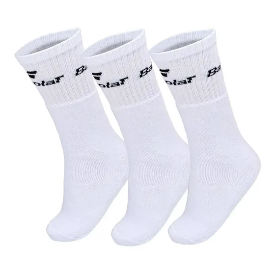 Meia Babolat Cano Médio Basic Branca 39 Ao 42 03 Pares