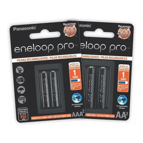 2 X Aa Eneloop Pro + 2 X Aaa Eneloop Pro