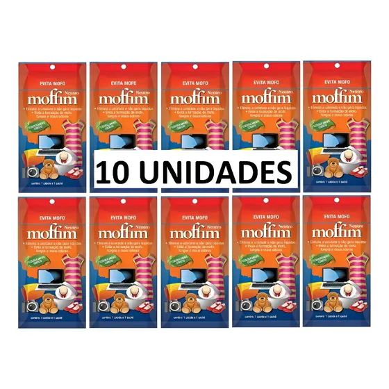 Kit 10 Evita Mofo Desumidificador Moffim 110g Roupa Closet