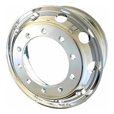 Roda De Alumínio Borda Larga Aro 22,5 Alto Brilho Caminhão Aluminio
