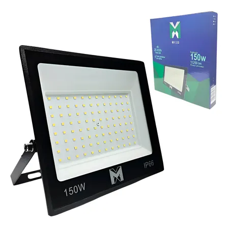 Refletor Led 150w Smd Prova De Água Ip66 Holofote 6500k Ip66 127/220v Preto Branco-frio Branco Frio