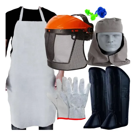 Kit Epi Segurança Proteção Jardineiro Operador De Roçadeira