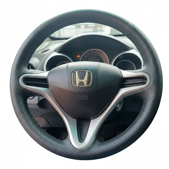 Revestimento Volante Honda City E Fit 2009 A 2014 Costurada