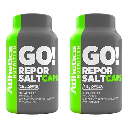 Kit 2x Repor Salt Cápsulas De Sal Go! Endurance - Atlhetica Sem Sabor