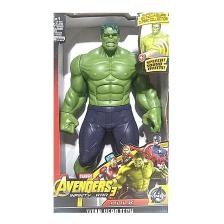 Boneco Hulk Fala Som Luz 30cm Avengers Heroes Articulado