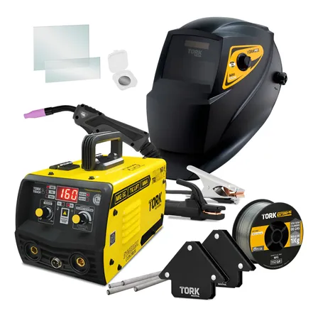 Maquina Solda Inversora Mig 160a Sem Gás 3 Em 1 Tig Eletrodo Amarelo/preto 220v