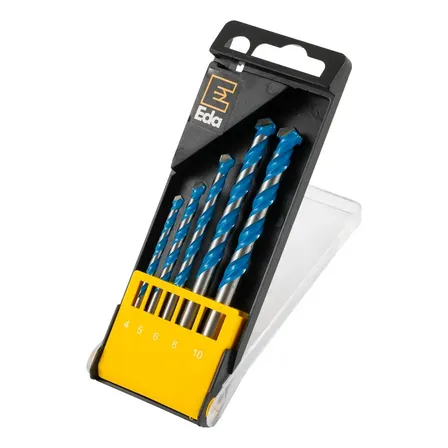 Kit 5 Brocas Multifunção 4 A 10mm Multi Material Fura Tudo