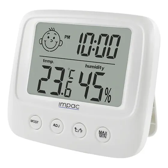 Termohigrômetro Temperatura Umidade Relógio Digital