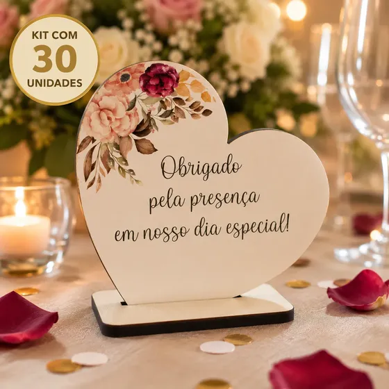 Lembrancinha De Casamento E Noivado Coração Mdf