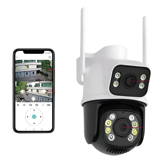 Camera Segurança Wifi Externa Lente Dupla Rastreamento Espiã