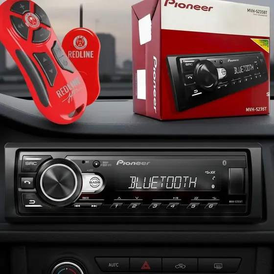 Aparelho Pioneer Mvh-s235bt Preto + Controle Longa Distância