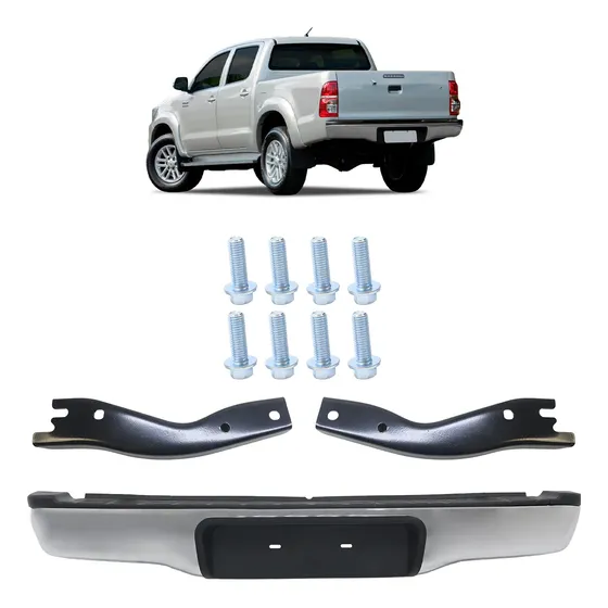 Parachoque Traseiro Hilux 2005 2006 2007 A 2015 Cromado