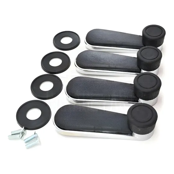 Kit 4 Manivelas Vidro Cromada Gol Voyage Santana Quantum