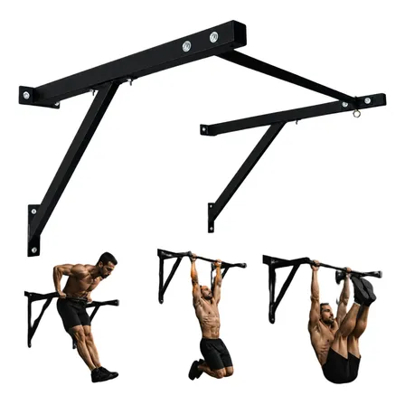 Barra Fixa 1 Metro Parede Para Musculação Pull-up Academia
