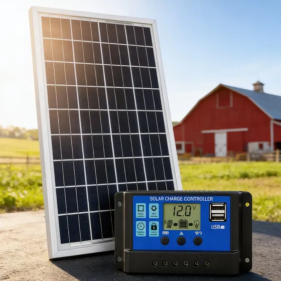 Painel Placa Solar Fotovoltaica 30w 12v Inmetro Controlador