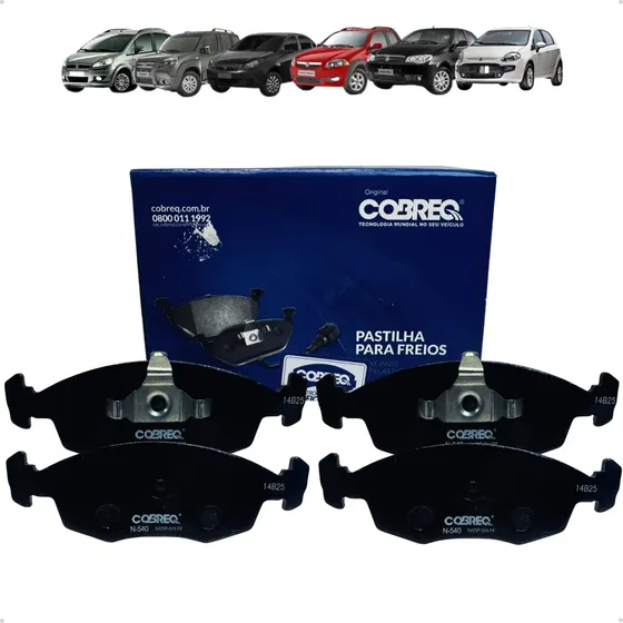 Jogo De Pastilha De Freio Fiat Punto +09 Cobreq N540