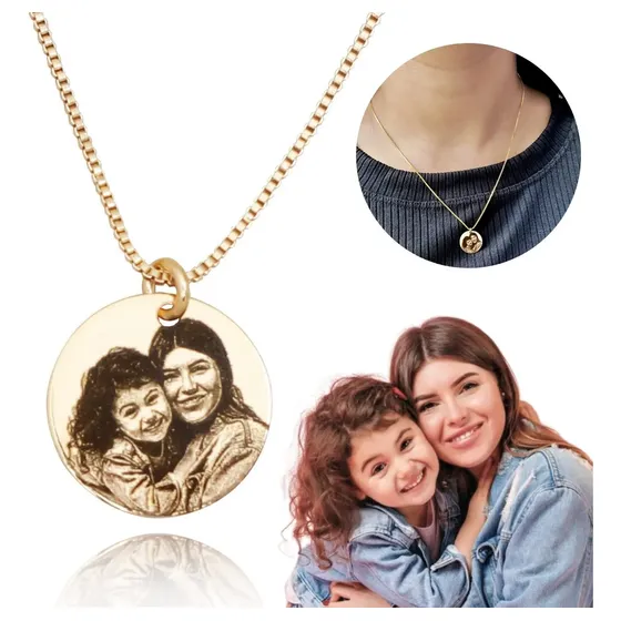 Colar Personalizado Foto Gravação E Nome Feminino Presente