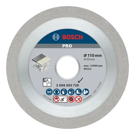 Disco Diamantado Liso Best Porcellanato 110mm - Bosch
