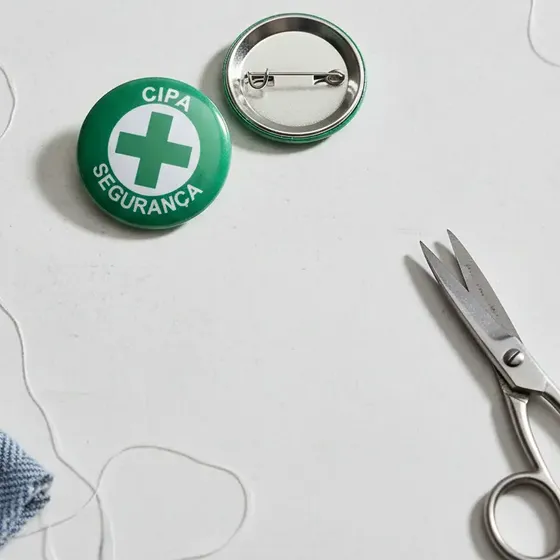 Kit 10 Bottons Cipa Broche Cipeiro Segurança Do Trabalho 2,5