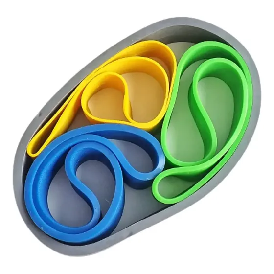 Kit 4 Rubber Band Mini Faixa Elástica Pilates Fisio Treino