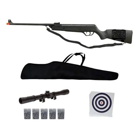 Carabina Rifle Cbc Ag14 Nitro Preta 5.5 + Kit Completo