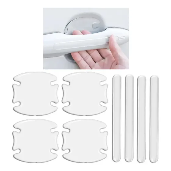 Kit Protetor Maçaneta Carro Transparente Adesivo Resinado
