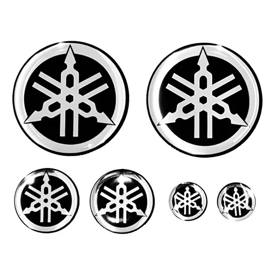 Kit Adesivos Logo Yamaha Resinado Cromado