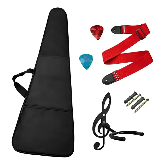 Bag Guitarra Simples Nylon Alça E Bolso Case Bag