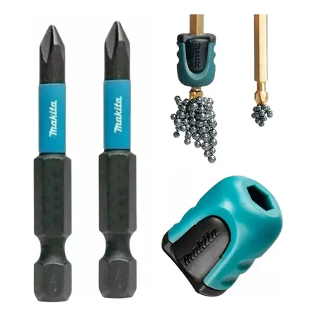 Bits Ph2 Makita De Impacto B-63725 + Magnetizador E-03442