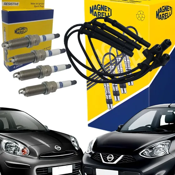 Kit Cabos E Velas March 1.0 16v Flex 2010-2016 Motor D4d