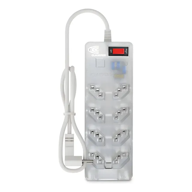 Filtro De Linha Dps Com Tecnologia Lcf Iclamper Energia 8 To Transparente 127/220v
