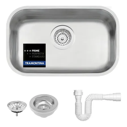 Cuba Tramontina Aço Inox Prime 47x30x17 Acetinada N1 Cozinha