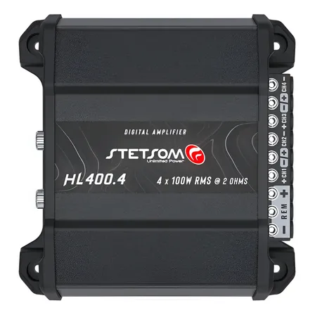 Módulo Amplificador Stetsom Hl400.4 400w Bridge 4c High* Preto