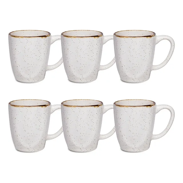 Jogo Com 6 Canecas De 260ml Em Porcelana Ryo Maresia Oxford