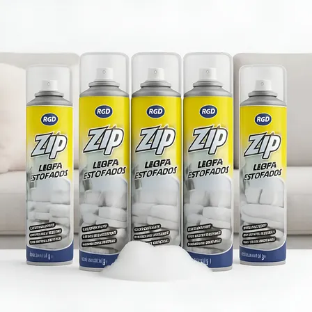 5 Spray Limpador Zip Limpa Estofados Incolor 295ml