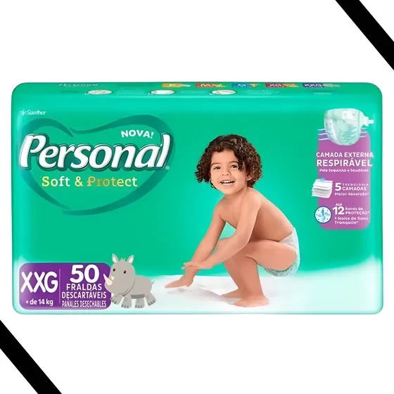 Fralda Descartável Infantil Personal Protect Sec M G Xg Xxg