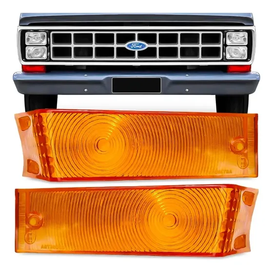 Par Lente Dianteira F1000 F4000 85 86 87 88 89 90 91 Ambar Laranja-escuro