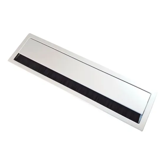 Passa Cabo Fio Mesa Mdf Retangular Com Escova Hafele R1884