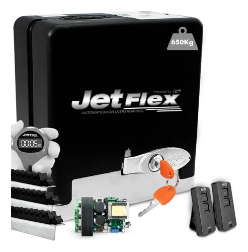 Kit Motor Portão Eletrônico Ppa Dz Jet Flex 1/3 Ultra Rápido