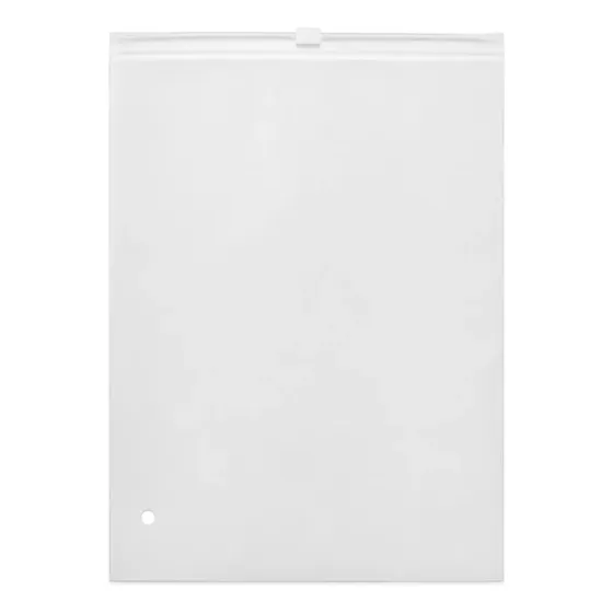 Saco Plástico Trilho Branco Fosco Zip 50 Unidades 20x30 Cm