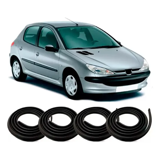 Kit Borracha Vedação Das 4 Portas Peugeot 206 / 207 / 306