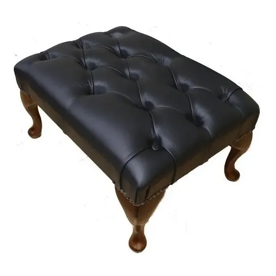 Puff Chesterfield Berger Mc - Couro Natural Legítimo