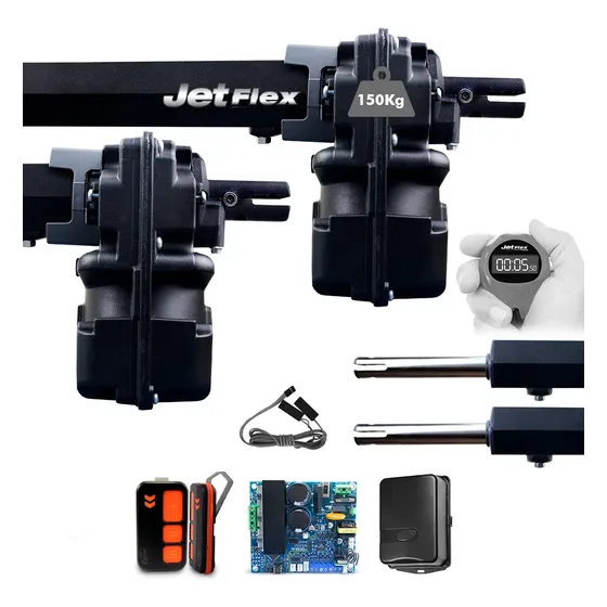 Kit Motor Portão Pivotante Jet Flex Super Duplo Ppa Rápido