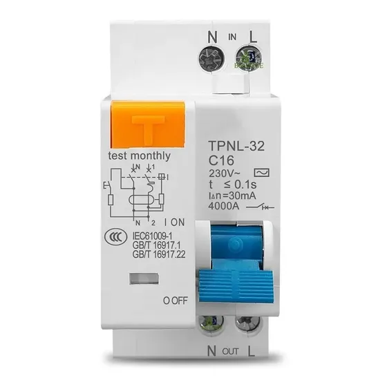 Disjuntor Dr Bipolar Fuga Diferencial Residual 2p 16a 30ma