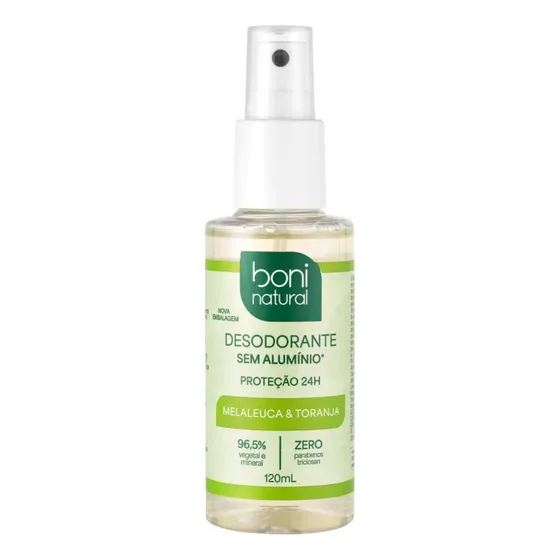 Desodorante Spray Boni Natural Melaleuca E Toranja 120ml